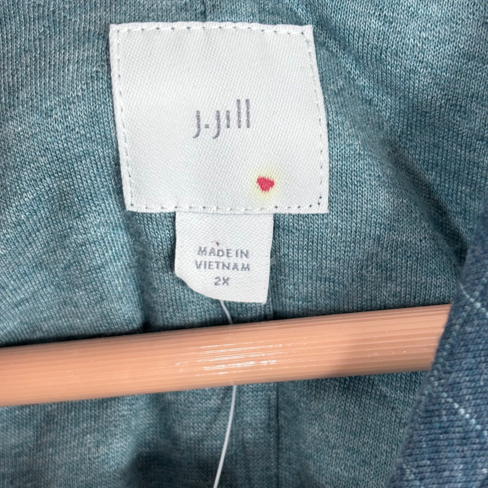 NWT J Jill Shacket 2X Blue Quilted Button Up Collar Pockets Chore Coastal Travel