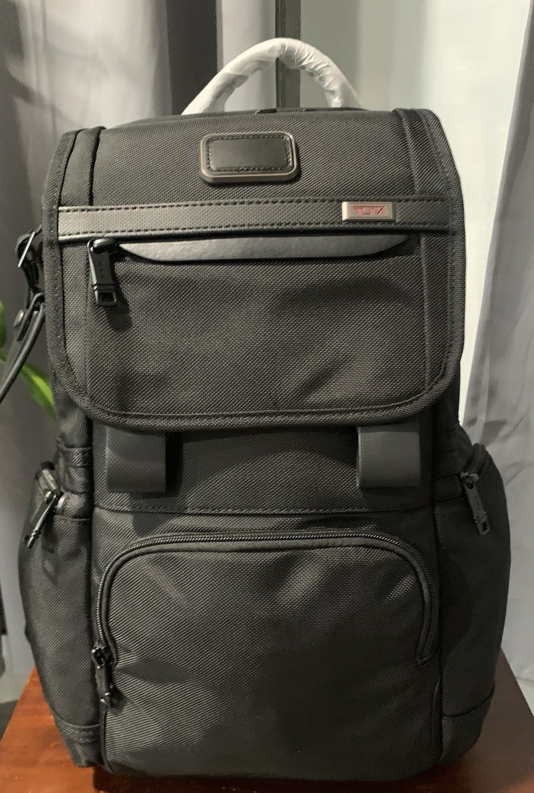 Tumi Alpha Bravo Top Flap Lid Backpack $595 Black