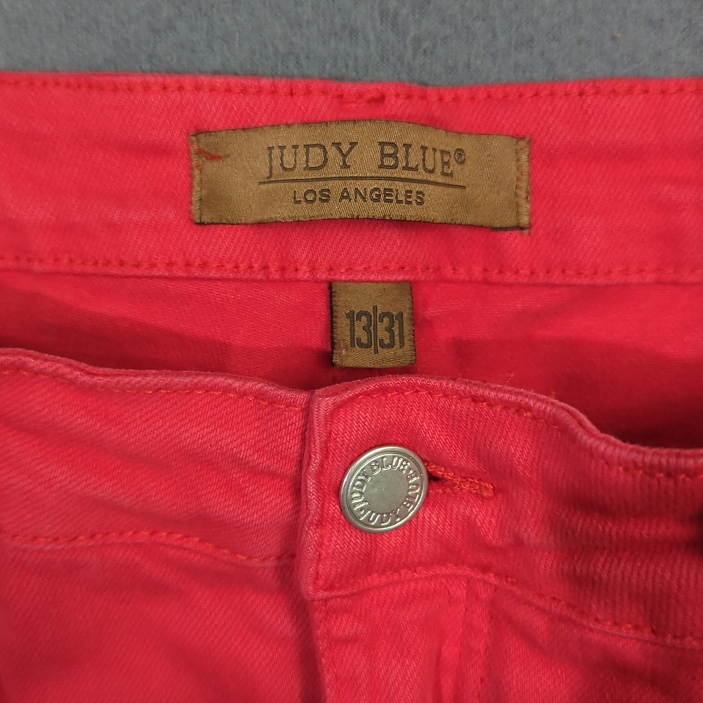 Judy Blue Jeans Women’s 31 Red Garment Dyed Skinny High Rise Denim