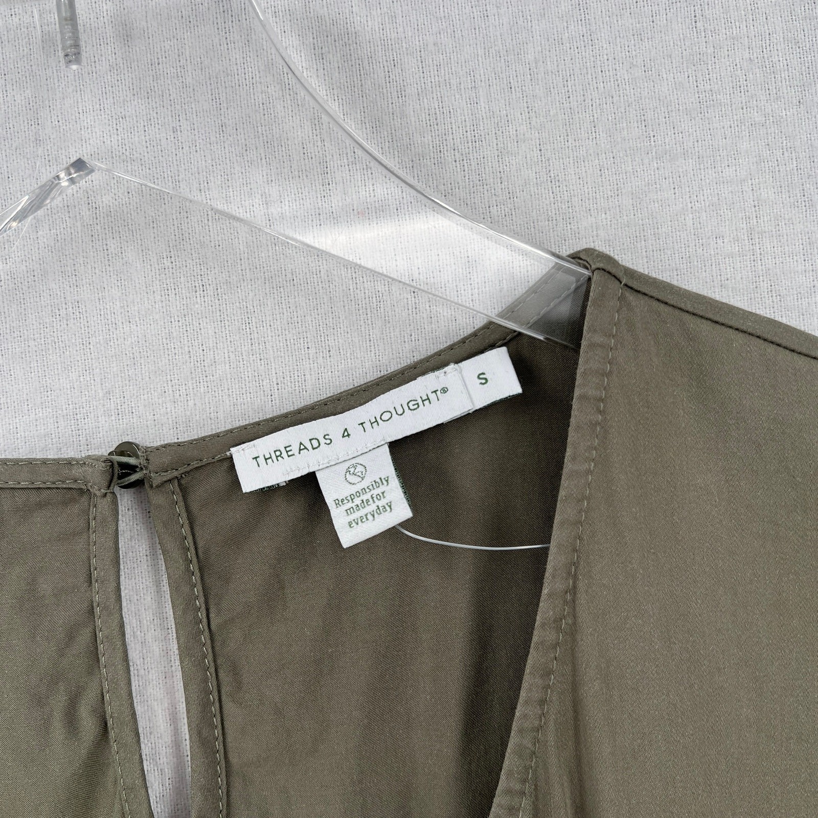 THREADS 4 THOUGHT Odyssa Ecovero Jumpsuit Womens Small Artichoke Green