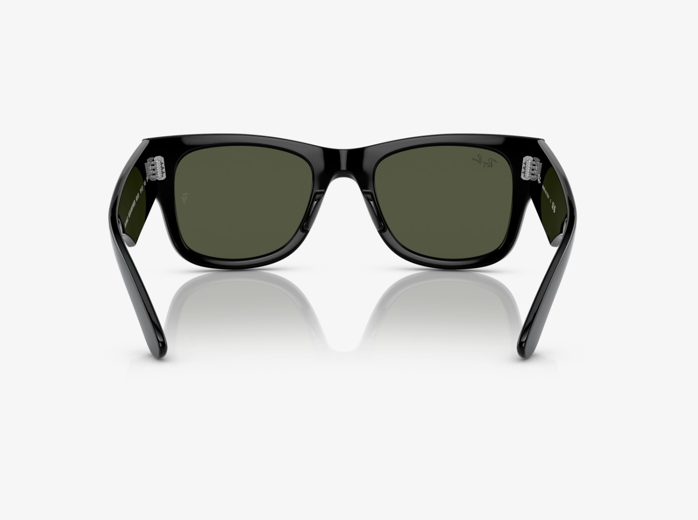 Ray-Ban Mega Wayfarer Sunglasses RB0840S 901/31 Black Frame Green Lens 51-21 145