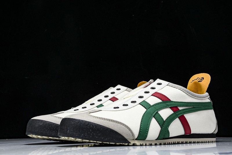 Onitsu*ka Tiger Mexico 66 Birch Green Red Yellow DL408-1684 Unisex Size 4-11