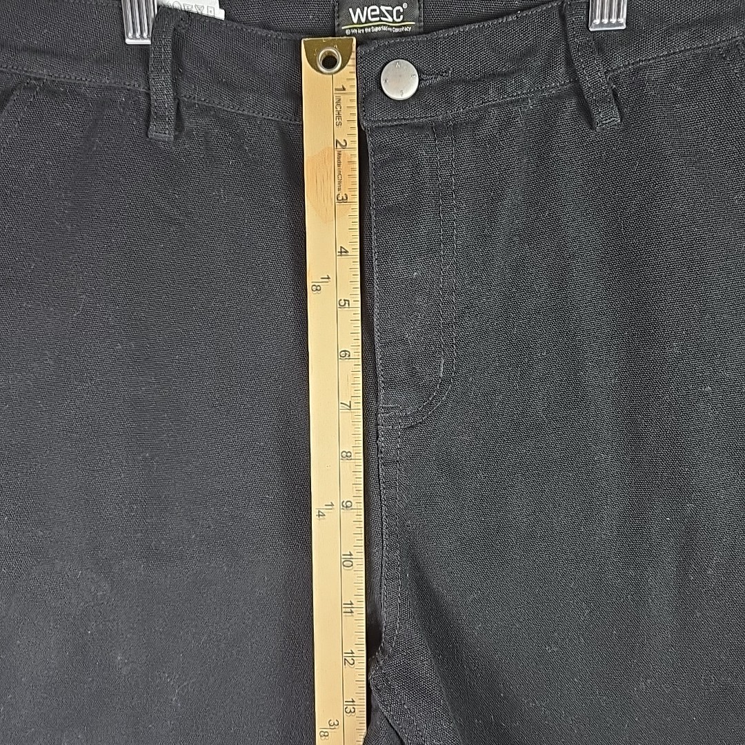 WESC Carpenter Shorts Mens Size 36 Black Heavyweight