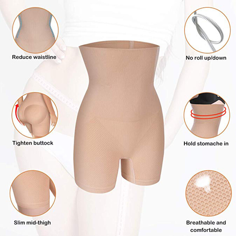 Shaperin High Waisted Shorts Body Shaper Slimming Control Shapewear For Women