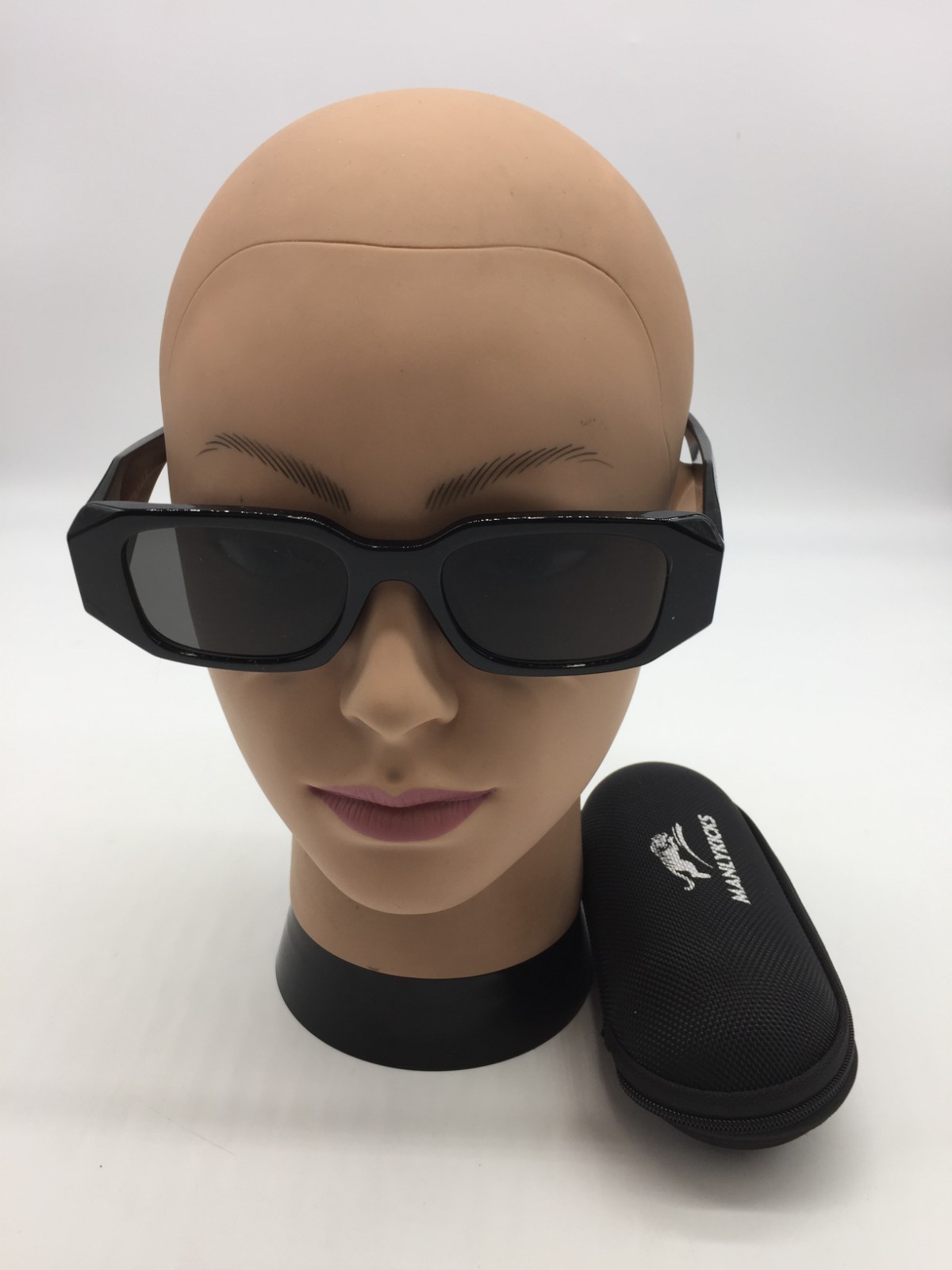 PRADA SPR 17W-F Black Sunglasses 49-20-145 Grey Lens
