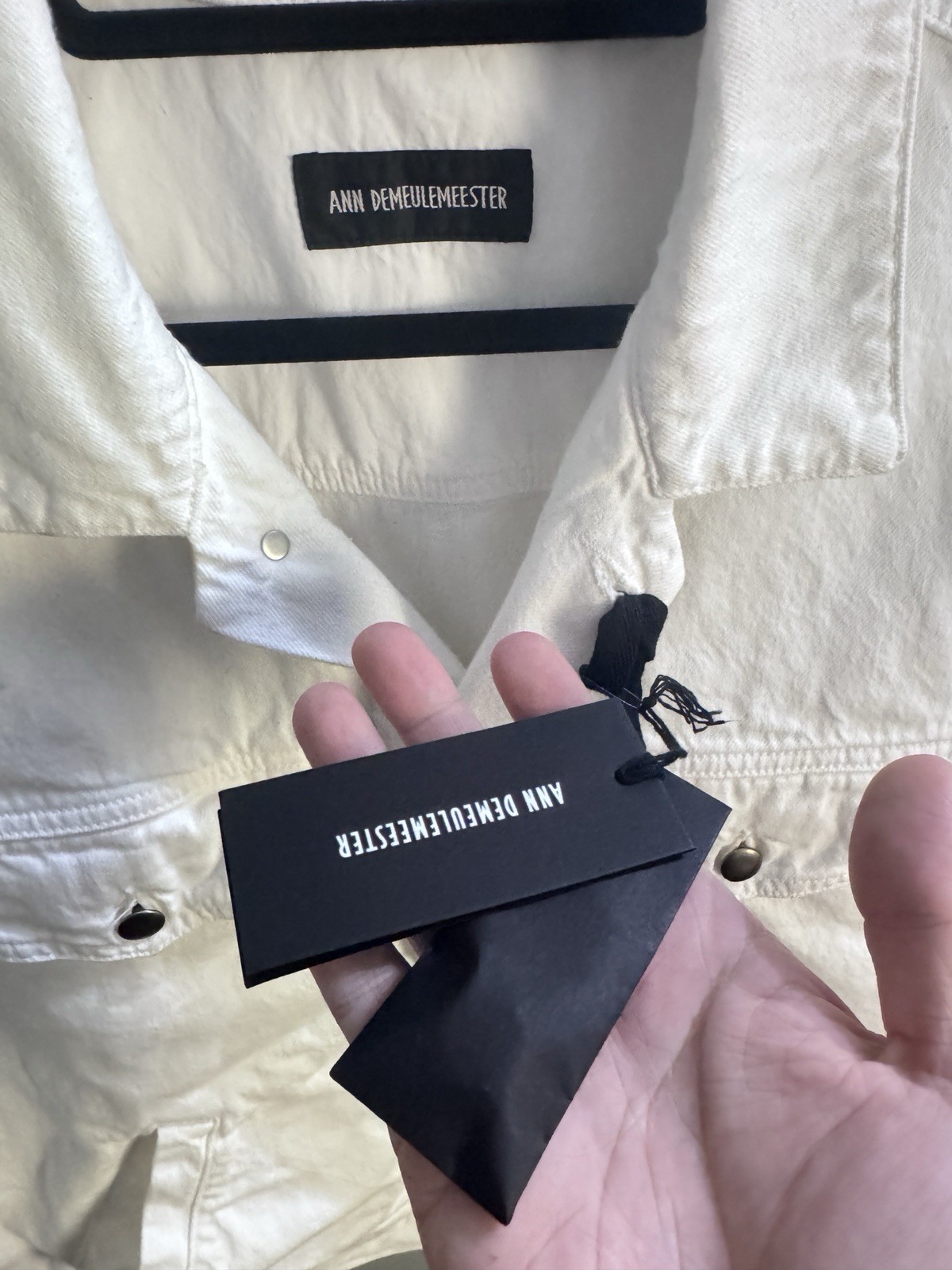 Ann Demeulemeester SS 22 denim vest white sz 50