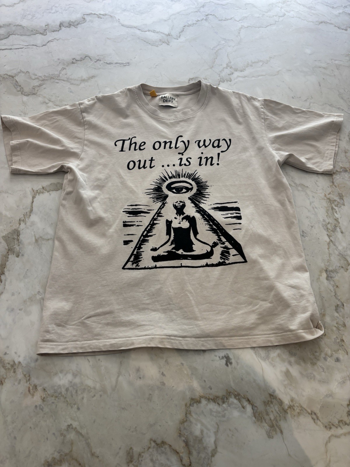Gallery Dept The Only Way Out Is In Art That Kills T-Shirt Beige Men’s Size S
