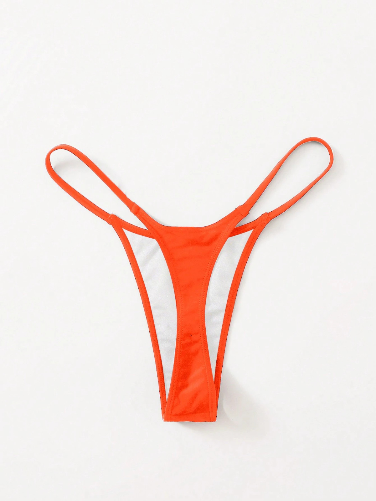 Women’s Orange Cute Sexy Swim Swimwear Cheeky G-String Thong Bikini Bottoms