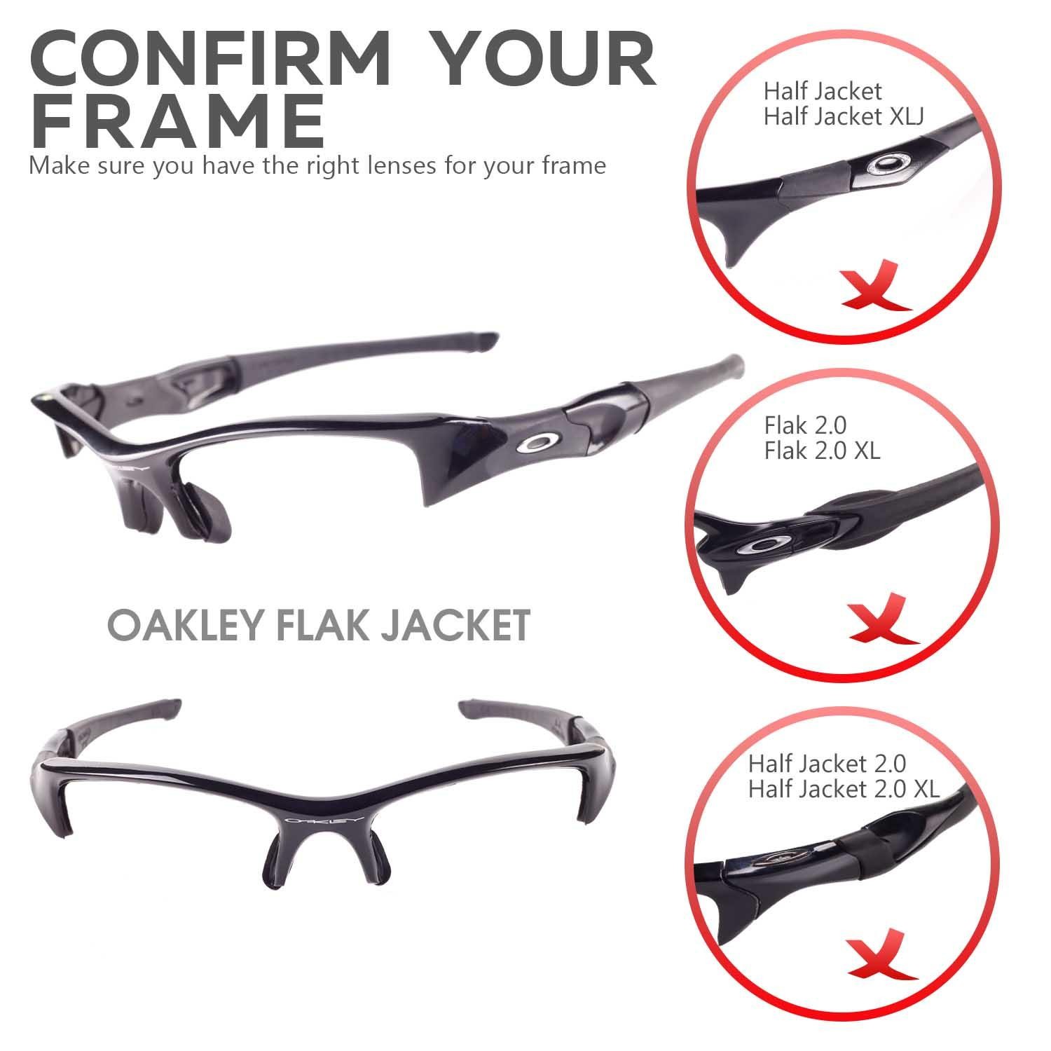 Walleva Replacement Lenses for Oakley Flak Jacket Sunglasses – Multiple Options