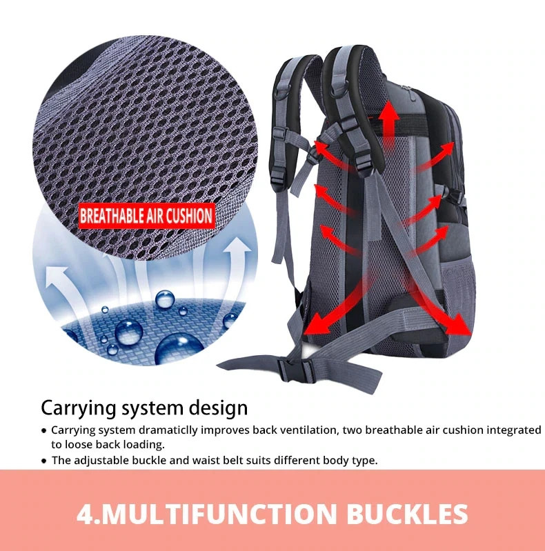 40L Men Women Travel Backpack Rucksack Camping Laptop Hiking School Book Bag