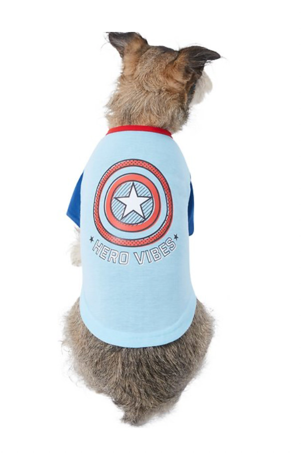 Marvel ‘s Captain America “Hero Vibes” Dog & Cat T-shirt Size XXL