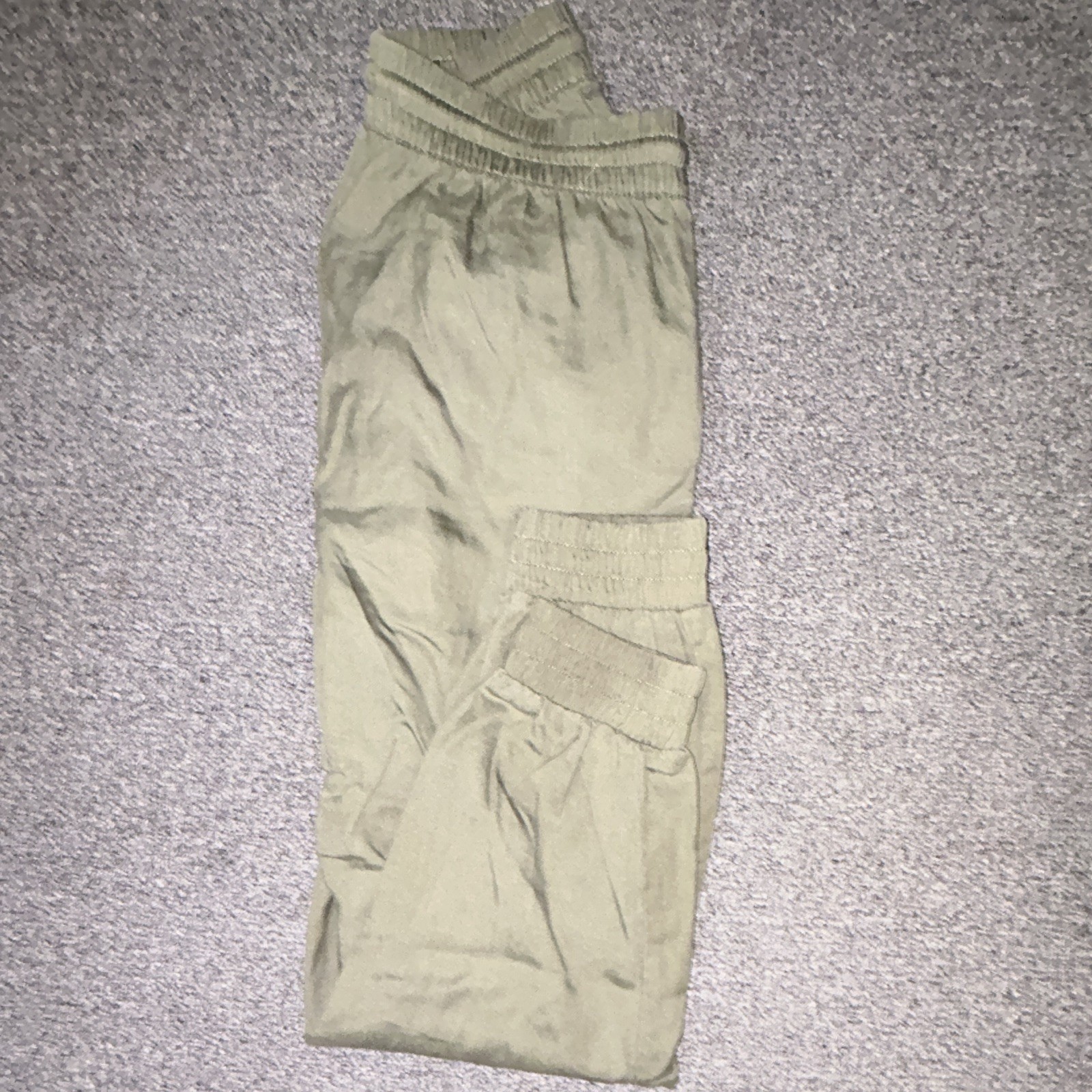 Indigo Rein Women’s Green Cargo Jogger Pants Pockets Elastic Waist Size M