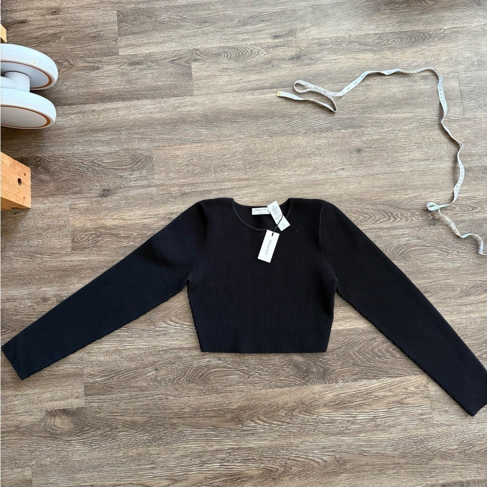 Artizia Babaton Sculpt Knit Crew Cropped Longsleeve