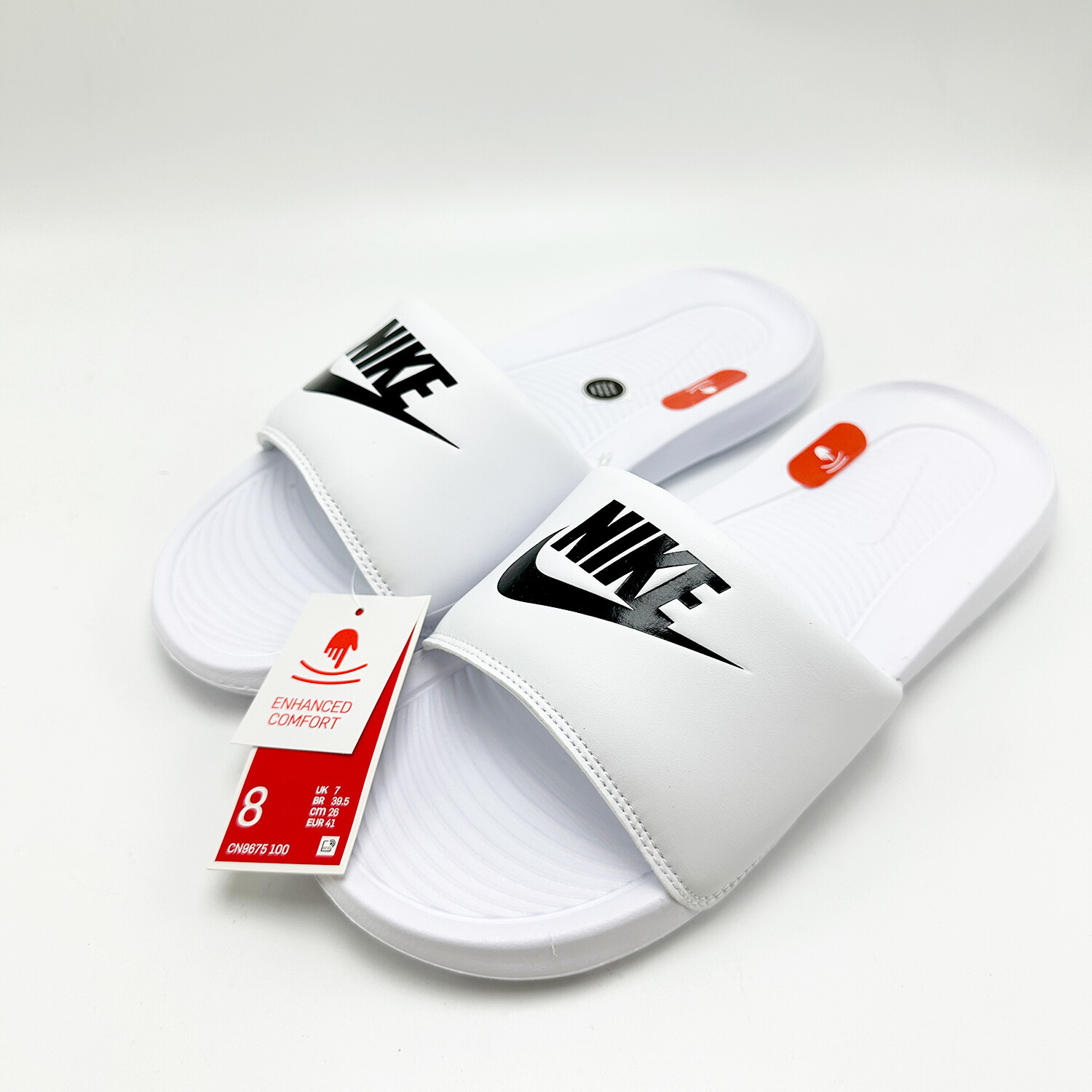 *NEW* Men NIKE VICTORI ONE SLIDES WHITE (CN9675 100), Sz 6.0 – 13.0