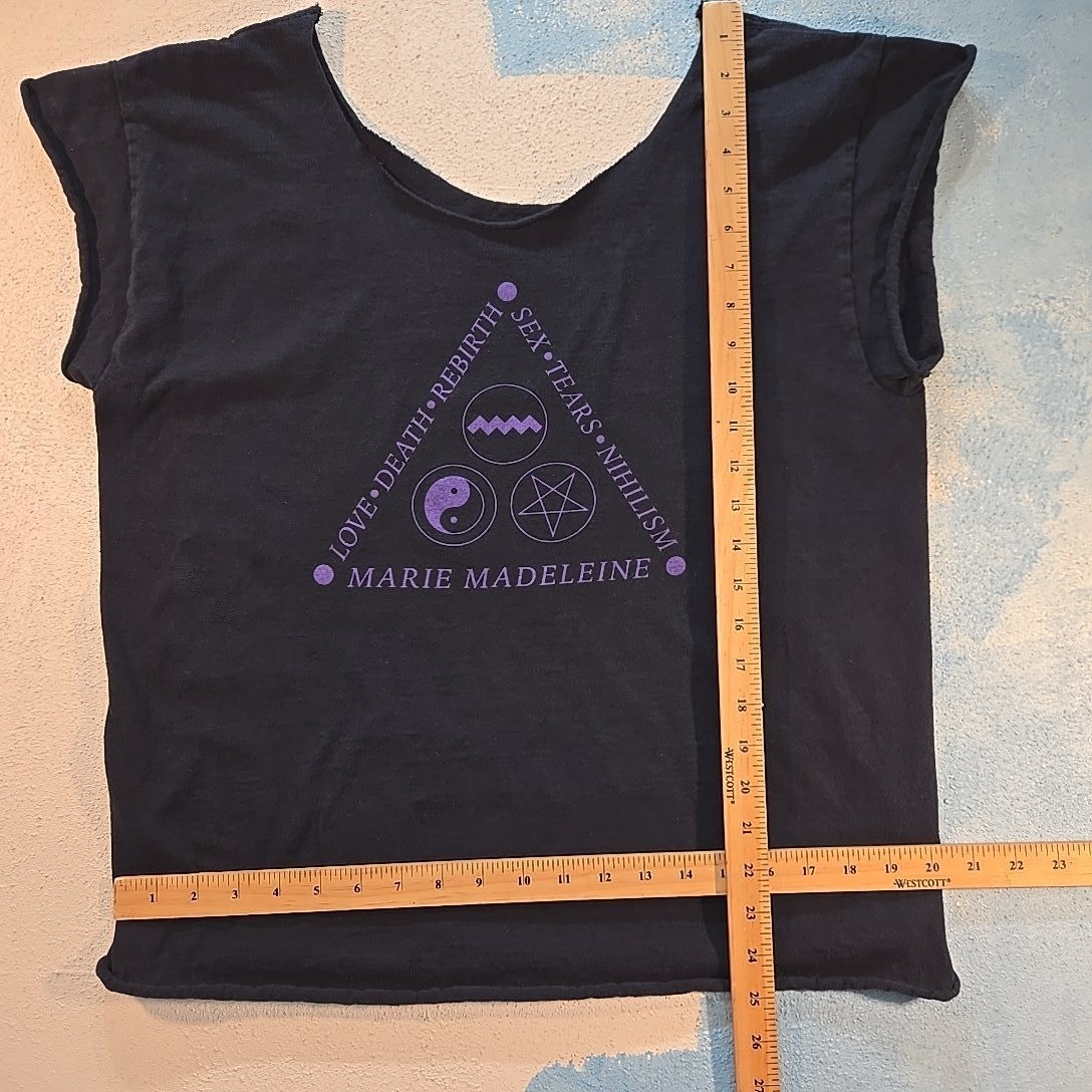 Marie Madeleine Womens M Sleeveless T-Shirt Band Love Death Sex Rebirth Nihilism
