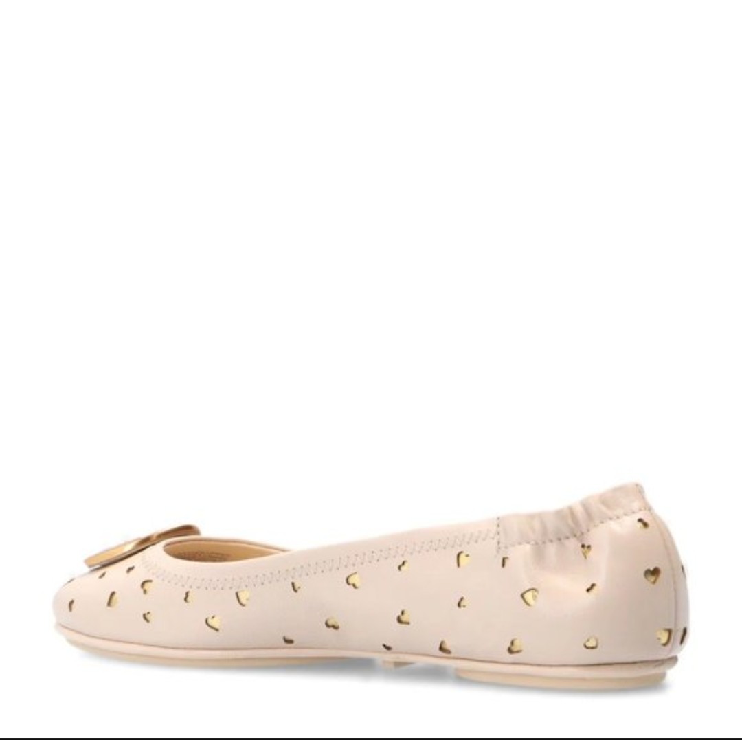 TORY BURCH LIMITED EDITION MINNIE HEART CUTOUT LEATHER REVA BALLET FLATS NIB 9