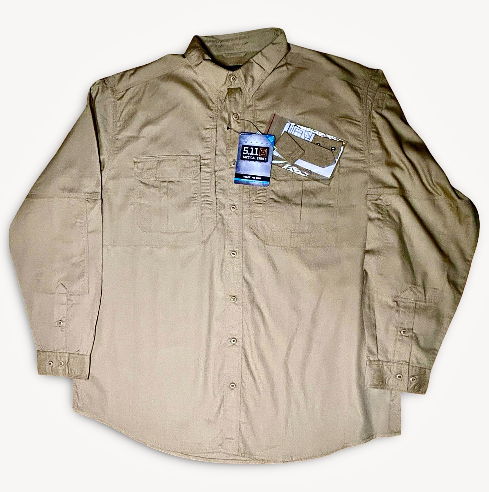 5.11 Tactical Taclite Pro Long Sleeve Shirt Men’s Ripstop Vented Patch Removed