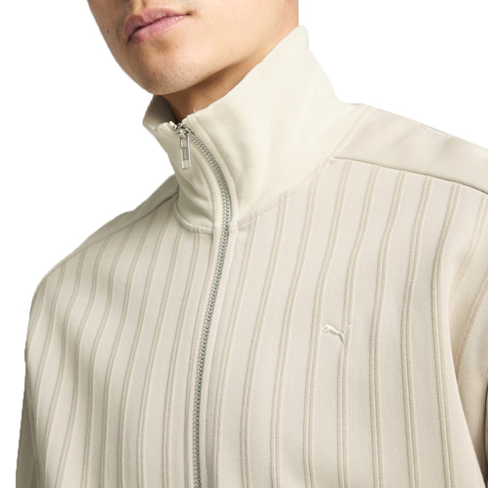 PUMA Mmq T7 Full Zip Track Jacket Mens White Casual Athletic Outerwear 62668587