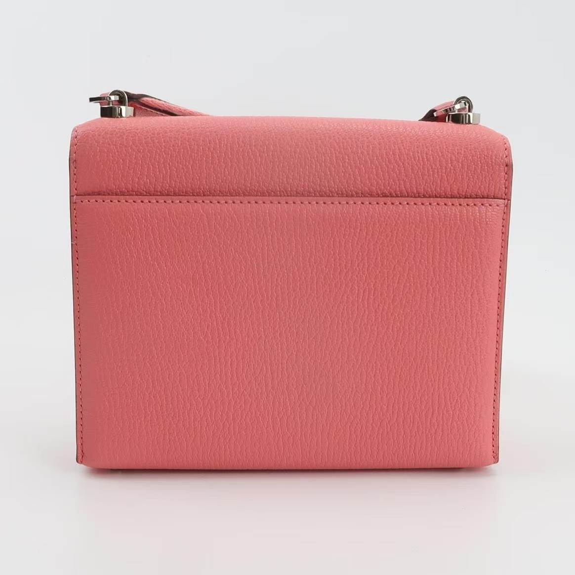 Hermes Verrou Mini 17 Wide Strap Chevre Rose Confetti 1Q Pink Silver HW PHW Auth