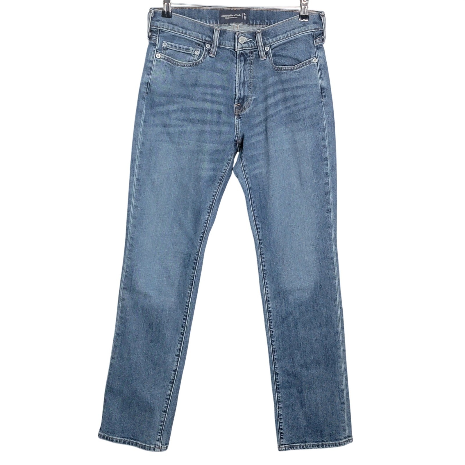 Abercrombie & Fitch Straight Stretch Jeans Mens 30×32 Medium Wash Denim