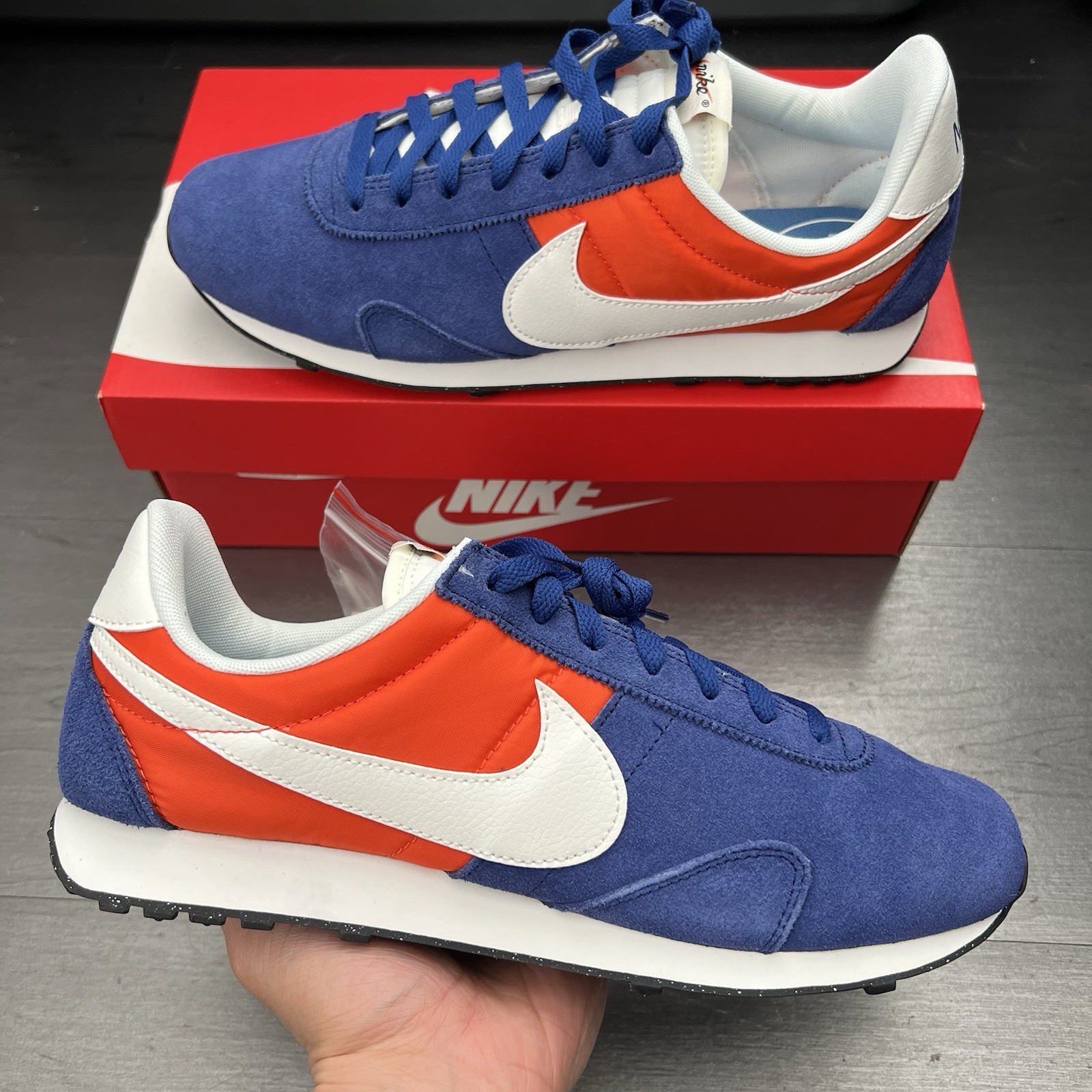 NEW Nike Pre Montreal ’17 Men’s Size Retro Running Shoes Blue Orange 898031-400