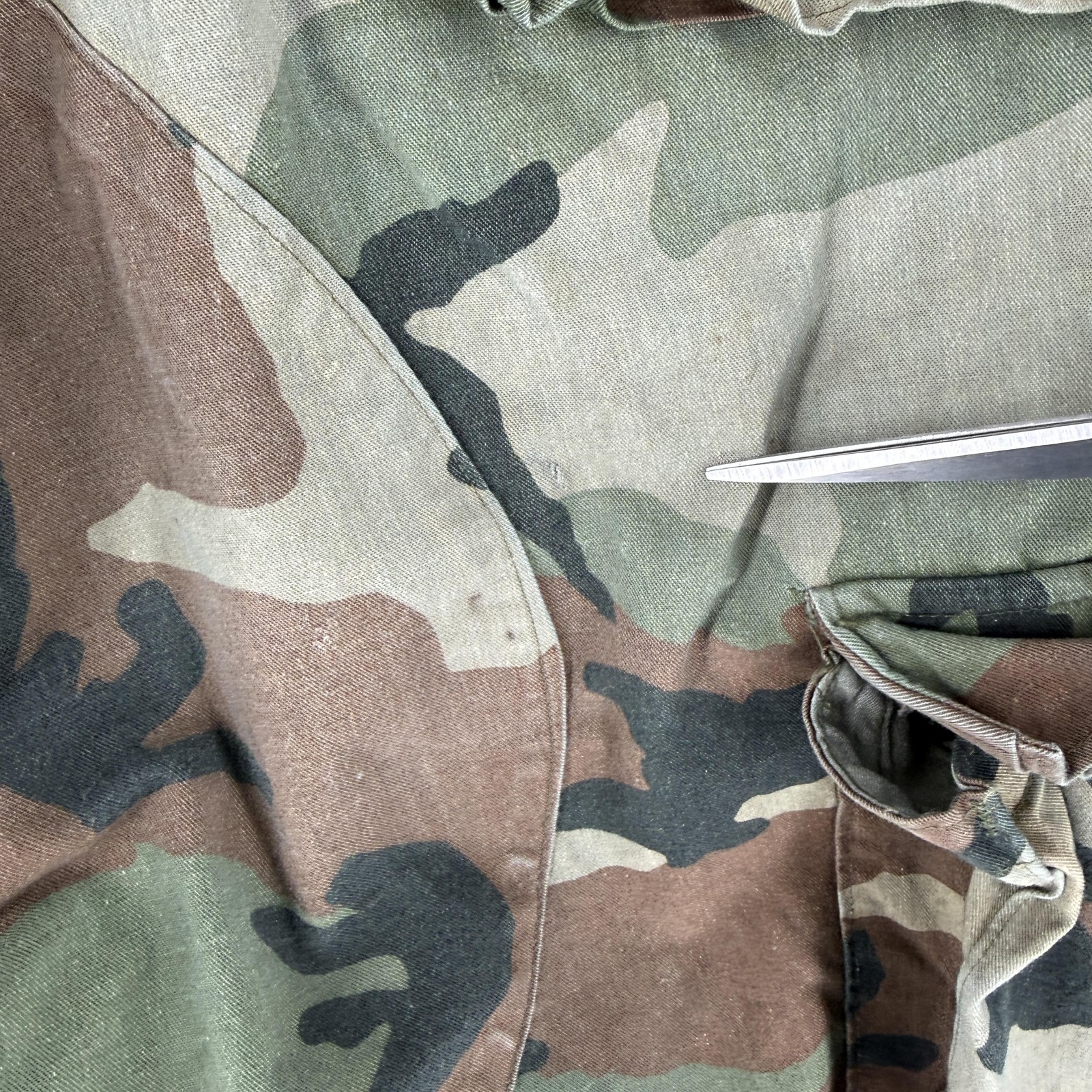 Vintage Winfield MFG Co Combat Pants Mens 38×31 Woodland Camo Cargo BDU 80s