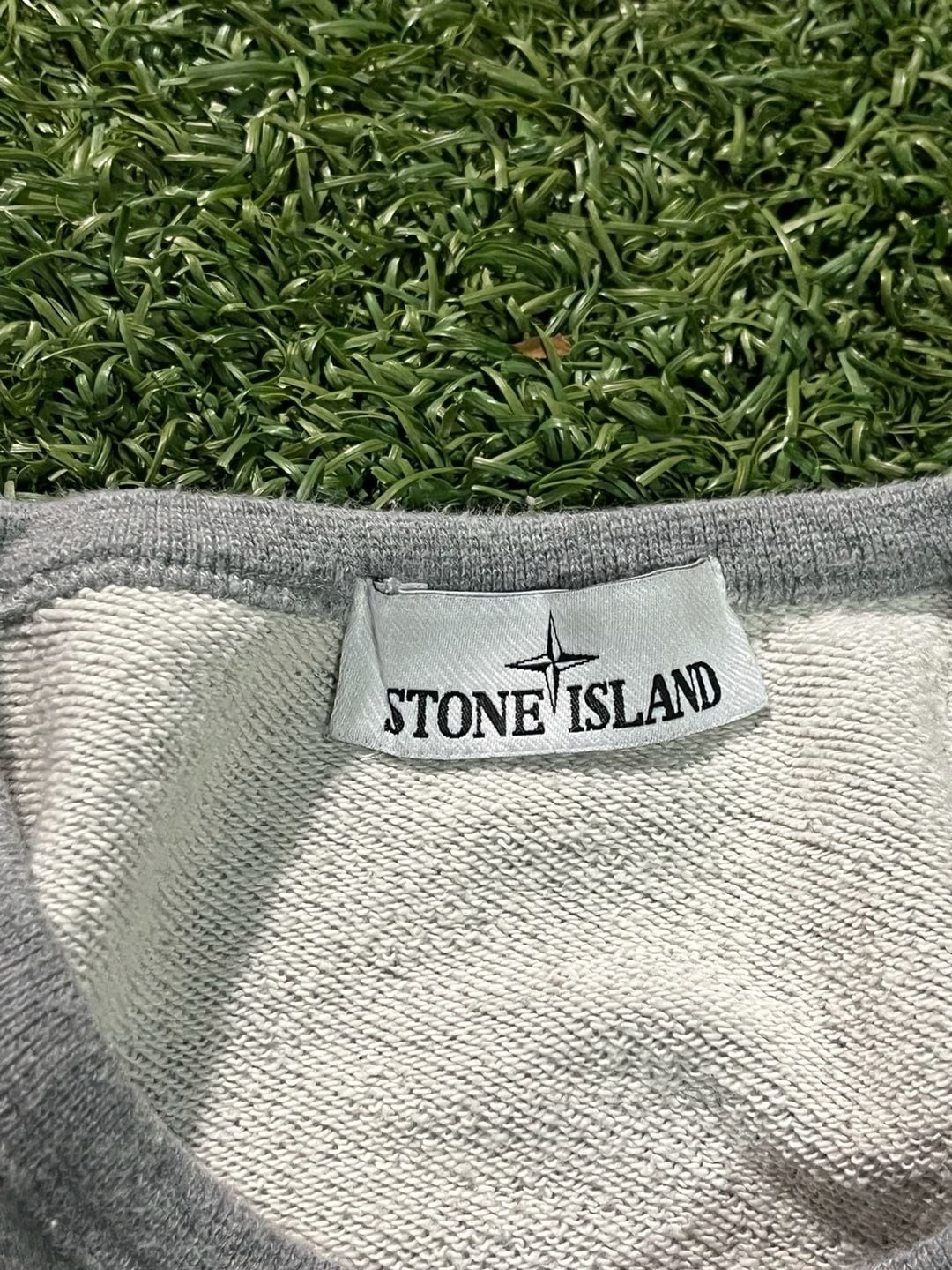 Stone Island Grey Cotton Crewneck Sweatshirt