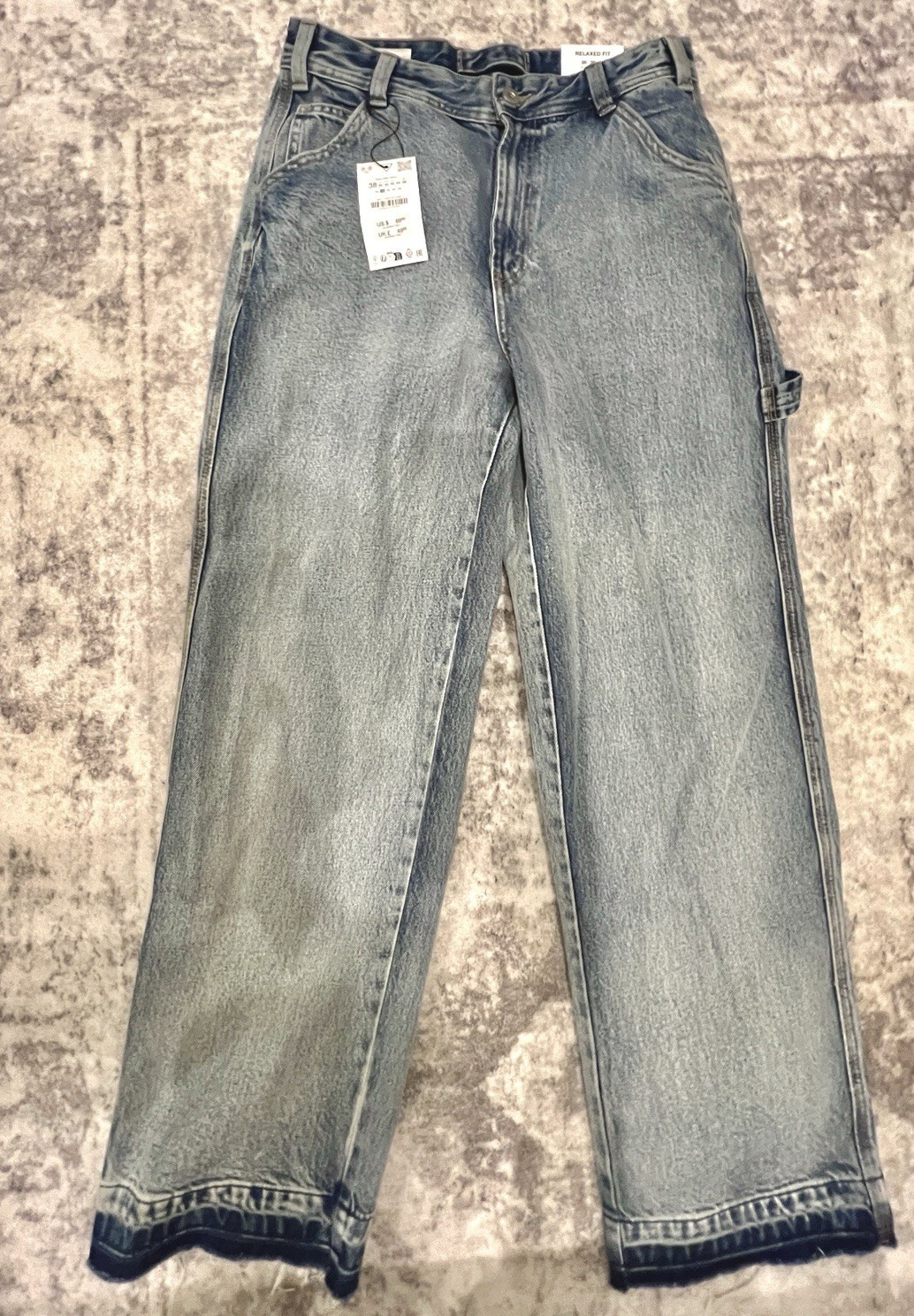 ZARA Men’s Straight Fit Relaxed Carpenter Jeans 4635/401