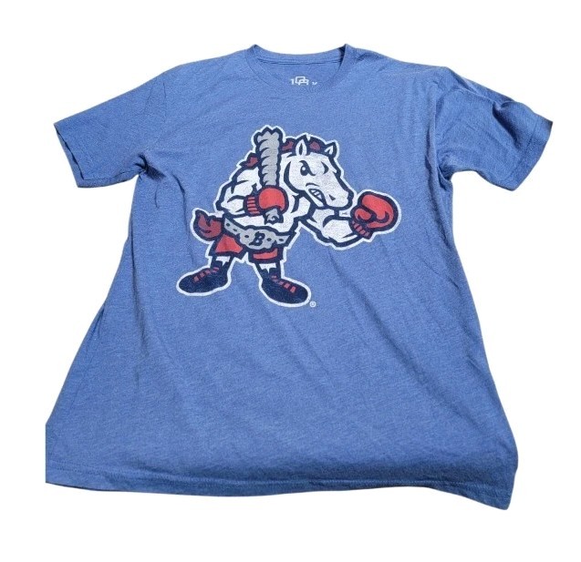 108 Stitches MLB Binghamton Rumble Ponies Crewneck Graphic Teeshirt
