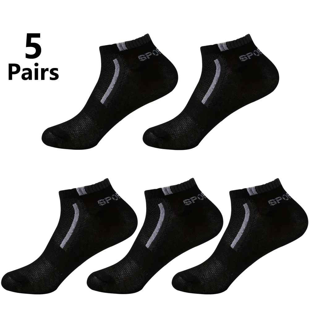 Men’s Breathable Mesh Ankle Socks Casual Sports Running Sweat Absorbent Socks
