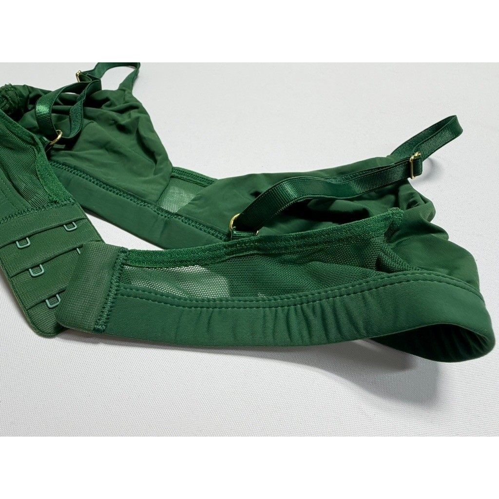 Pepper Bralette Triangle Bra XS Green Minimalist Small Chest Comfort