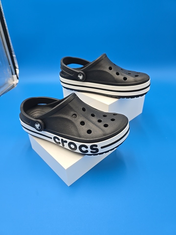 Crocs Bayaband Clog Slip On Sandals Black Adult Men’s Size 5/ Women’s Size 7