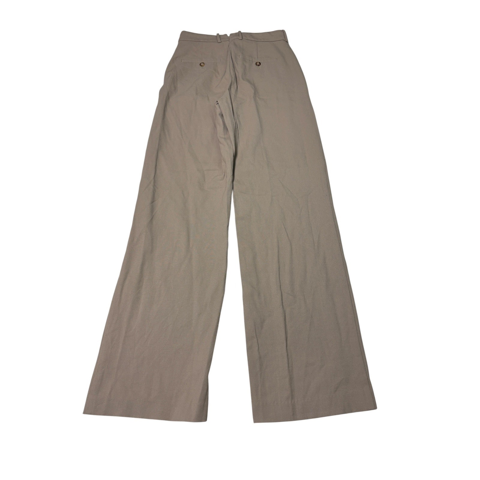 Babaton Atelier Wool Blend Wide Leg Trousers Taupe Womens Size 2 W26 L31 High