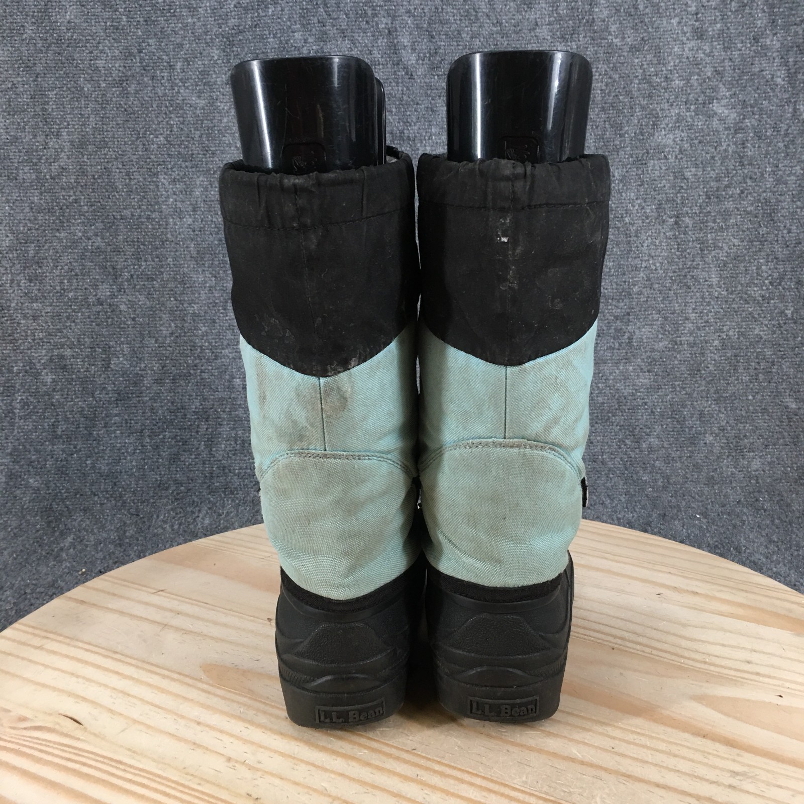 L.L. Bean Boot Children 4 Northwoods Snow Winter Hook-And-Loop Strap Black Blue