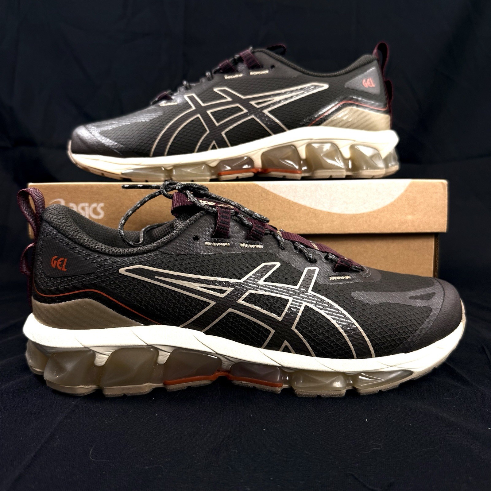 Men’s Size 7.5 ASICS GEL-Quantum 360 VII Dark Sepia Greige Athleisure Sneakers