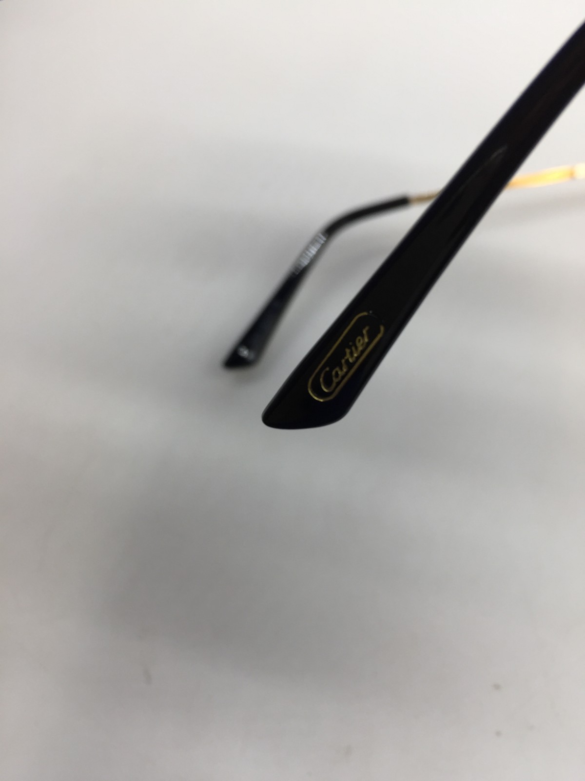 Cartier Gold Rimless Frame Trendy Sunglasses 59-15-140 Beige Lens