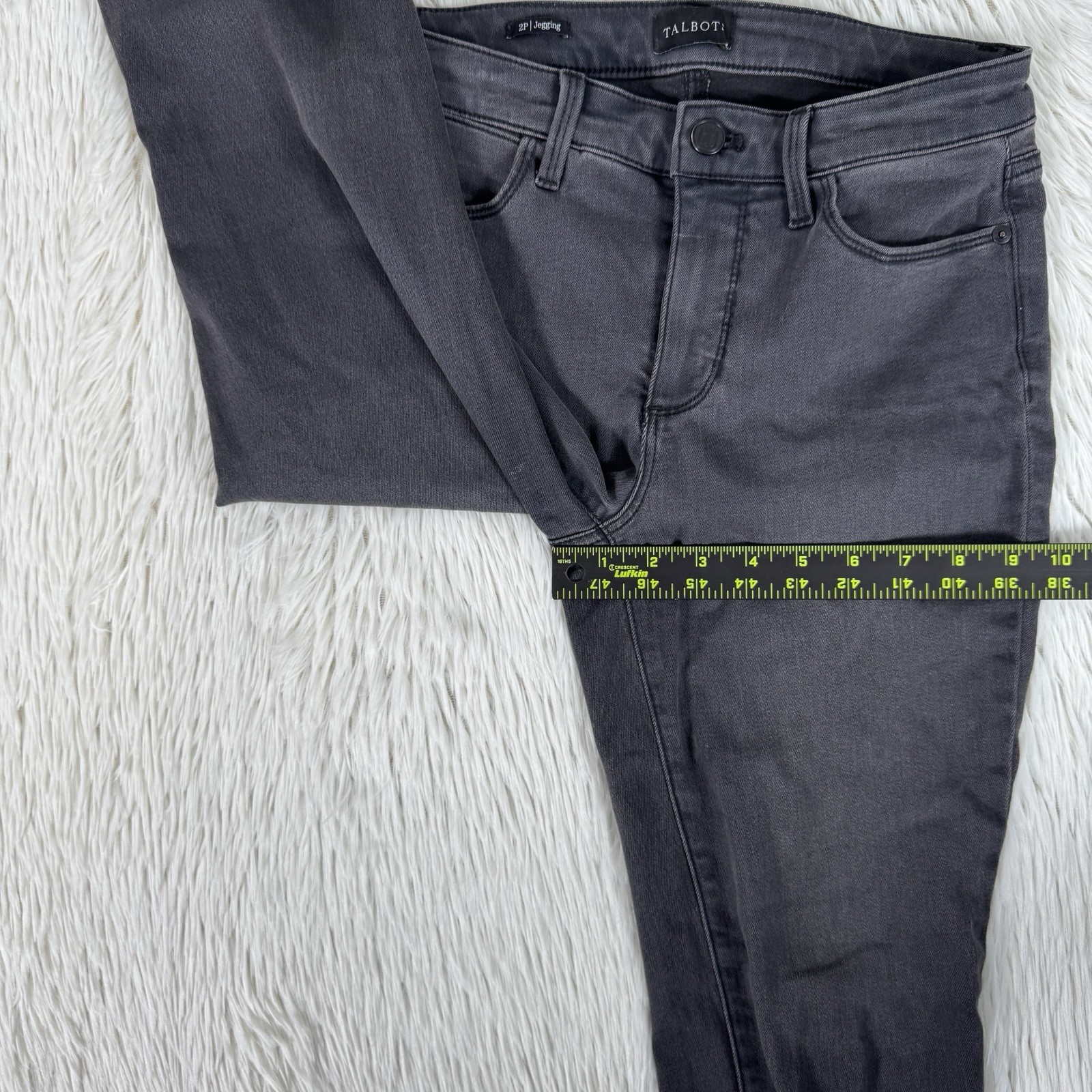 Talbots Black Charcoal Wash Mid-Rise Jegging Denim Jeans Women’s Size 2P