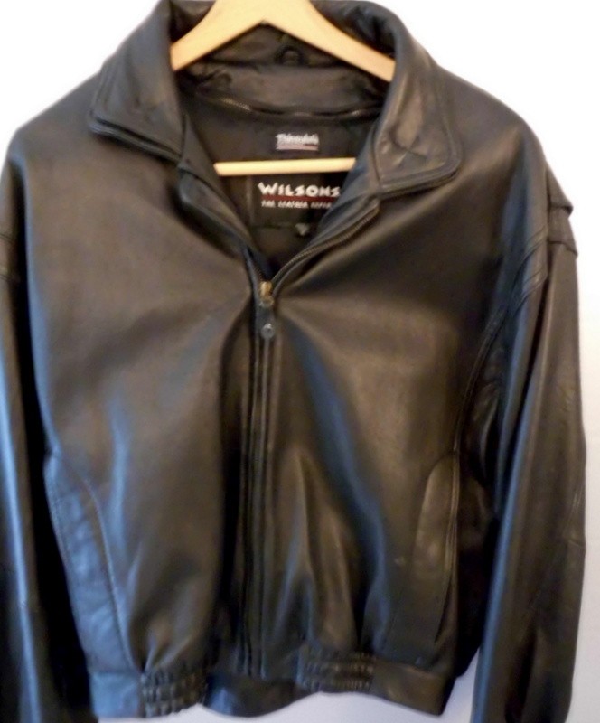 Wilson’s Leather Jacket Mens M Black Thinsulate Lined Zip Pristine Used/Nev Worn