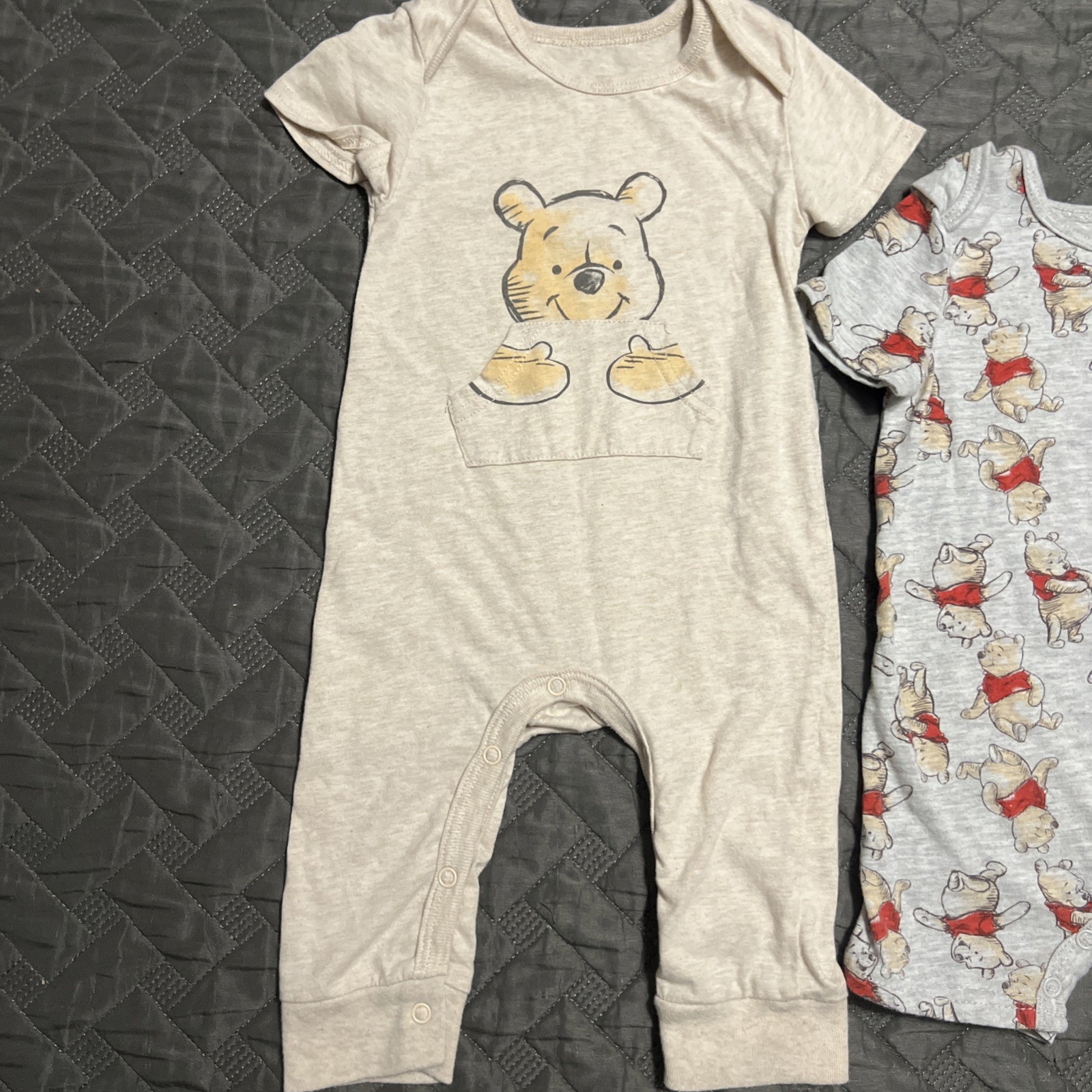 Disney Baby Winnie the Pooh Romper Set Of 2 6-9 Months