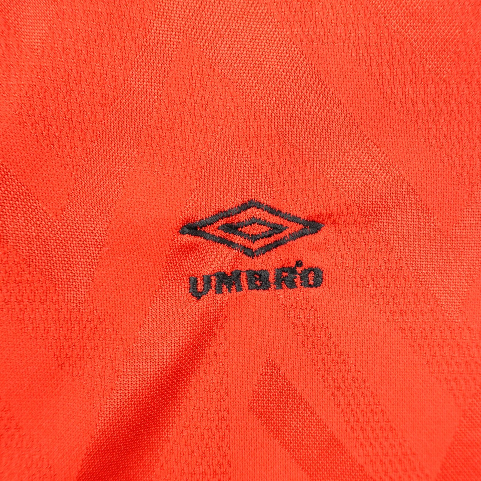 Vintage Umbro Shirt Mens XL Red Zig Zag Soccer Jersey Satin Silky 90s USA #14