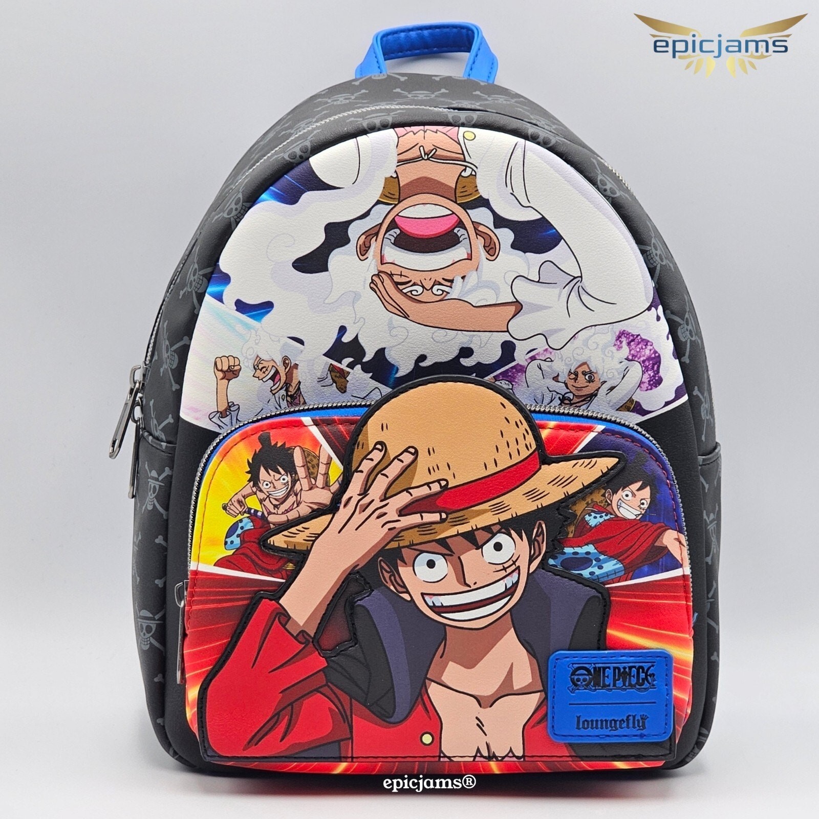 Loungefly One Piece Luffy Collage Mini Backpack New