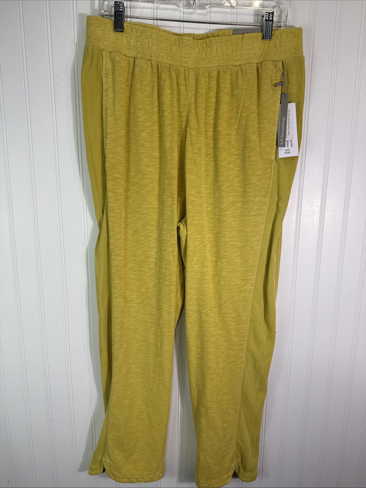 Soft surroundings Maritza Cotton Gauze Tunic Pants Set Gold PL Loungewear Hoodie