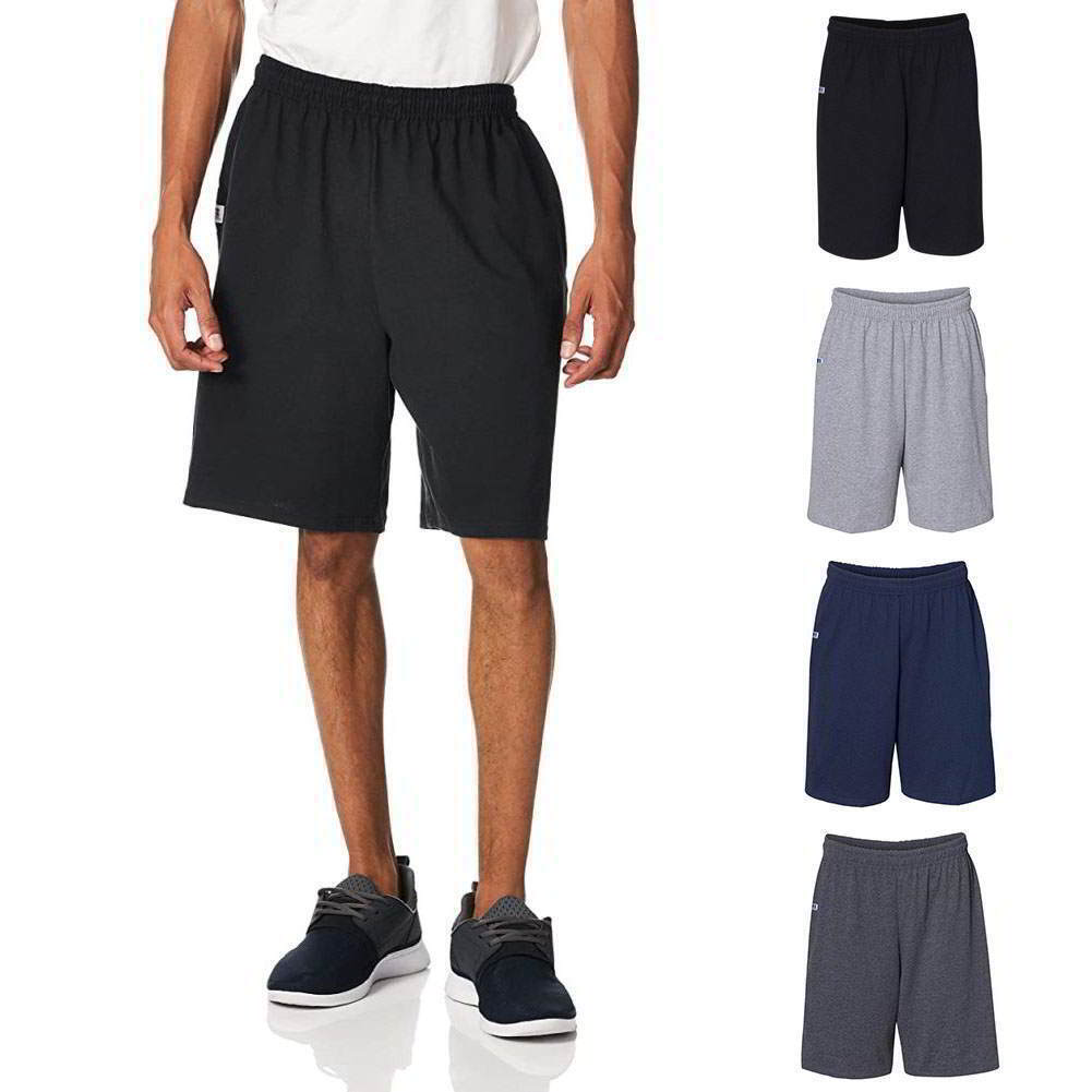 Russell Athletic Unisex Essential Jersey Cotton 10″ Shorts with Pockets 25843M