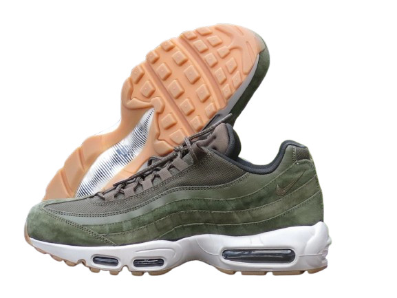 Nike Air Max 95 SE Olive Canvas Running Sneakers Men’s Size 8 US AJ2018-300
