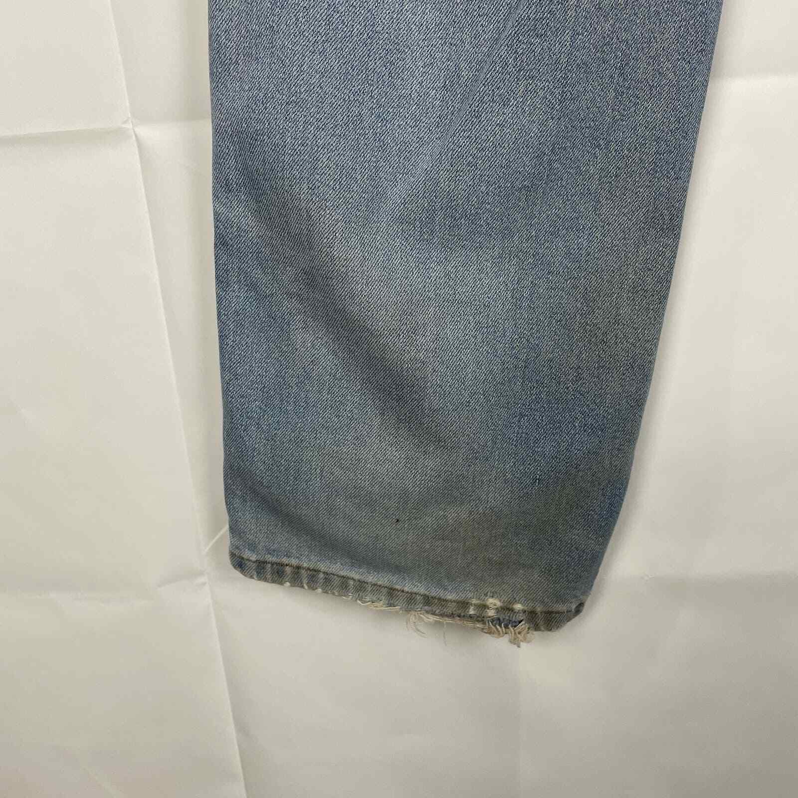 Tyndale FR Jeans Flame Resistant F290T Carpenter 35 X 32 Light Wash Distressed