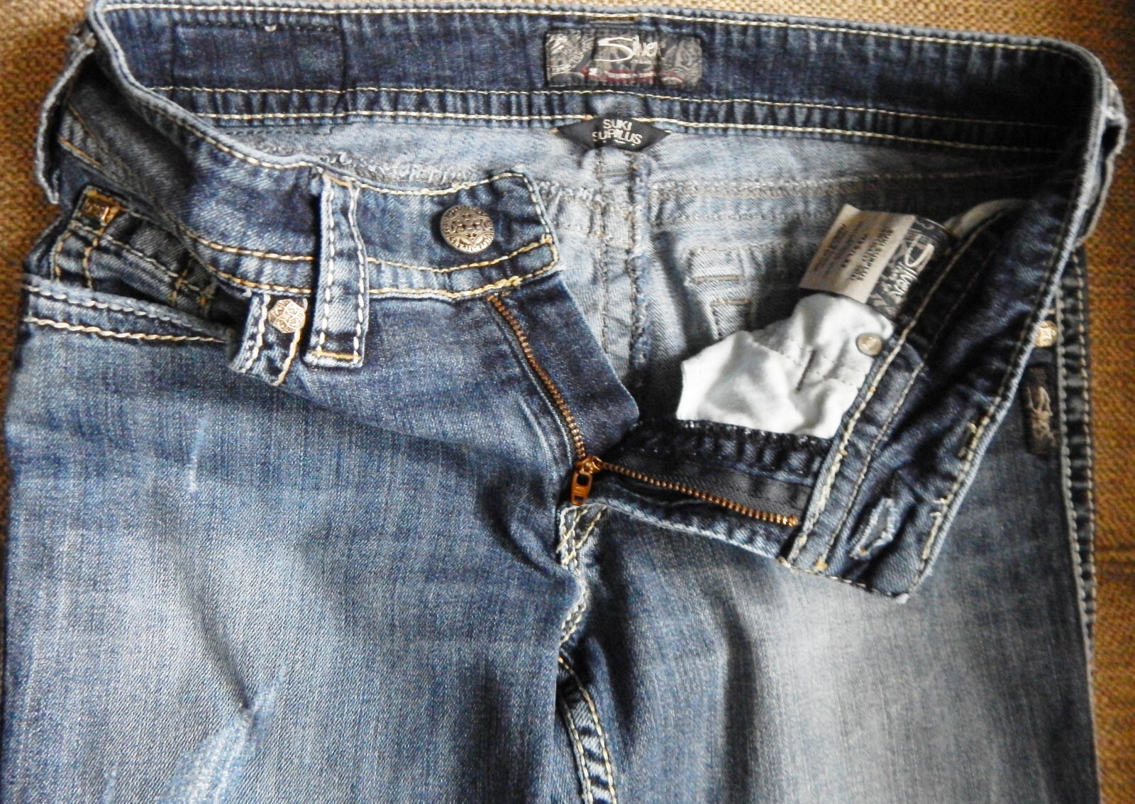 Silver Suki Surplus Women’s Western Glove Works Low Blue Jeans Size W29 X L32