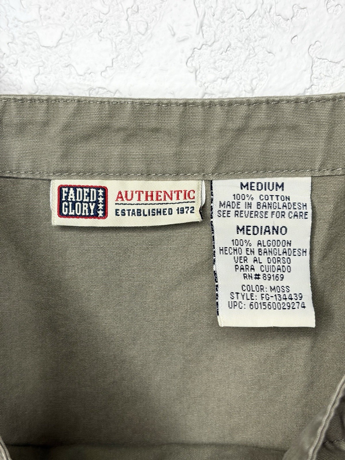 Vintage Faded Glory Khaki Overall Dress Women’s Size M Jumper Long Cottagecore