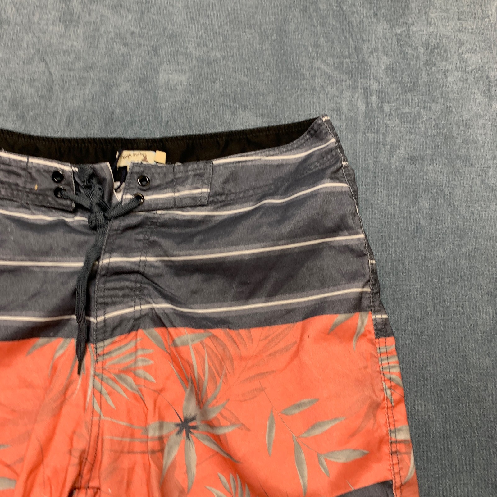 High Surf Board Shorts Men’s 36 Multicolor Tropical Striped Recreational Surfing