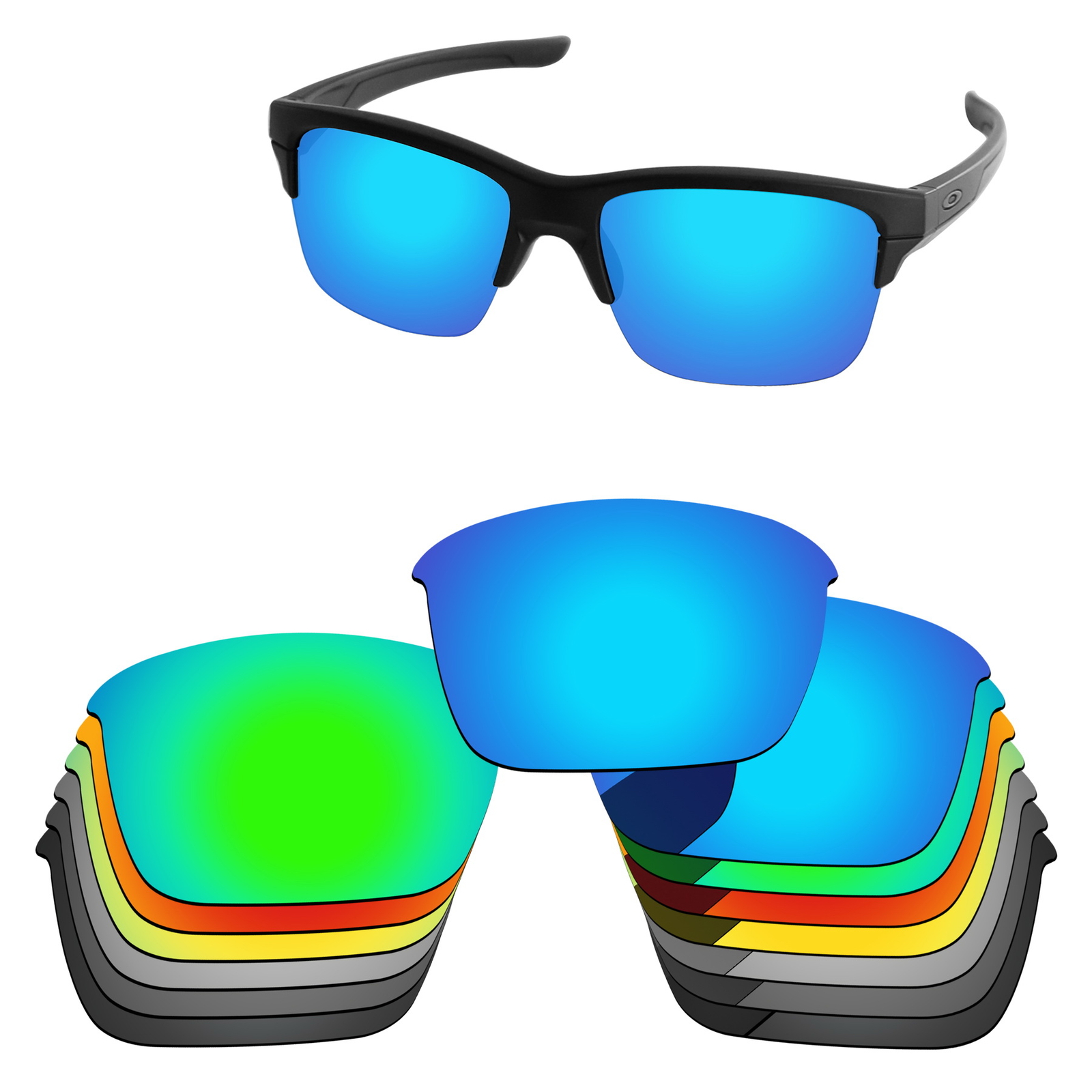 PapaViva Polarized Replacement Lenses For-Oakley Thinlink OO9316 Sunglasses