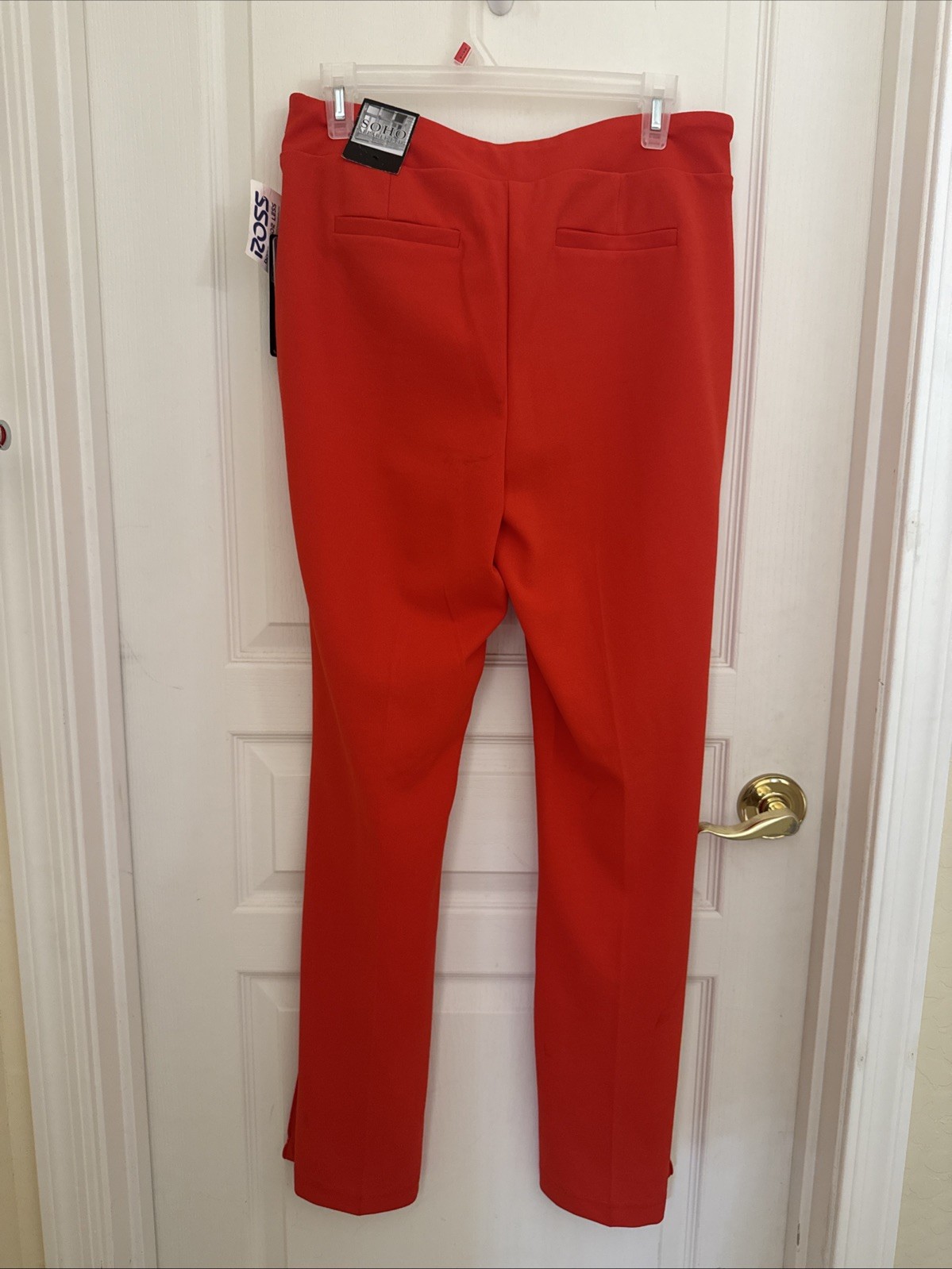 NWT Soho Apparel Ltd Pants Red Flare Leg Size Med Dress Pants